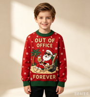 Pull de Noël moche personnalisé 2026 pour couple, tricoté, unisexe, idéal pour les fêtes