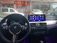 Radio Mobil Dashboard 4G Multimedia Qualcomm Android GPS Layar Terpisah 360 CarPlay dengan Bingkai Aluminium Super Tipis 12,8 inci untuk BMW
