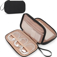 Bolsa para Dispositivos Electrónicos con Logotipo Personalizado, Doble Capa, con Correa de Mano, para Viajes de Negocios y Actividades al Aire Libre