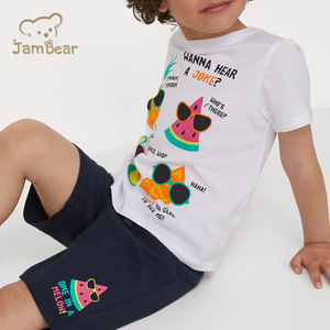 Short en <span class=keywords><strong>jersey</strong></span> imprimé pour bébé Short en <span class=keywords><strong>jersey</strong></span> de coton bio 100% durable Pantalon court écologique Short pour tout-petits garçons - Product Image 5