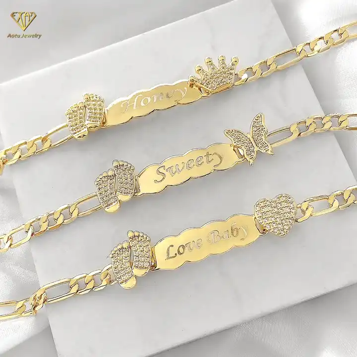 Buy Ethlyn2pcs/lot 18K Gold Plated Baby Toddlers Children Bangles Bracelet  Christmas First Birthday Gifts Online at desertcartINDIA