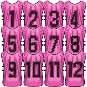 Omkeerbaar Genummerd Voetbalteam Oefenvesten Volwassen Kinderen Centen Met Riem Polyester Materiaal Voor Scrimmage Training - Product Image 3