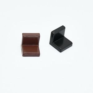 Soportes de ángulo de plástico Disiwei, conectores de esquina dos en uno para muebles de gabinete, soportes para estantes, en negro, blanco, gris y marrón. - Product Image 4