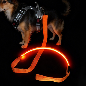 Fábrica con Certificación BSCI Personaliza Correas para Perros con <span class=keywords><strong>LED</strong></span> Intermitente Recargables por USB para Caminatas Nocturnas y Seguridad Canina - Product Image 1