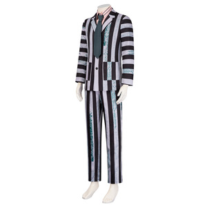 Costume rayé Beetlejuice de pointe, taille M, pour hommes adultes, tenue de cosplay pour Halloween - Product Image 5