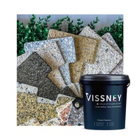 Peinture acrylique Vissney effet pierre extérieure, revêtement liquide polymère imperméable, peinture texturée effet pierre facile à pulvériser