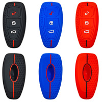 Couverture de clé de voiture en silicone Smart Remote Fobs Shell Case Skin Auto Accessoires pour Ford Focus Fiesta 2017 2018 2019 C-Max Kuga Escape