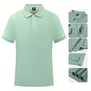 Chemises polo pour hommes, design personnalisé, créez votre propre marque, chemise polo à manches courtes, coton respirant, chemise de golf pour homme, t-shirts polo - Product Image 2