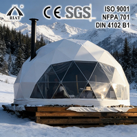 Tente dôme en acier galvanisé à chaud personnalisable avec structure coupe-vent pour hôtel de glamping de luxe
