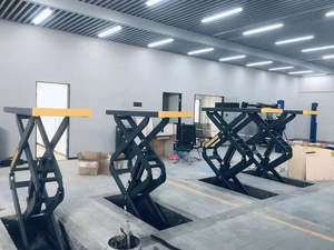 Pengangkat gunting kendaraan ultra-tipis 4000kg pengangkat gunting mobil hidrolik dengan Penyelaras roda - Product Image 6