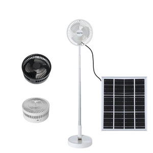 Energy Saving Powered Mini Portable Solar Exhaust Fan Brushless Motor for Commercial Home Office <b>Table</b> Fan MJ- - Product Image 5