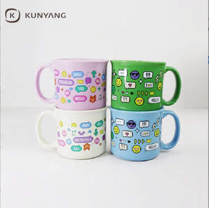 Mug en céramique créatif et mignon en gros, logo personnalisé, couleur, café, lait, thé, imitation émail, mug pour la maison, restaurant, fête, cadeau - Product Image 1