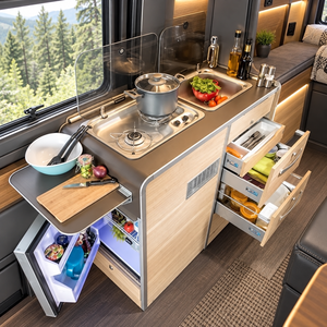 Foldable <b>Table</b> Aluminum Honeycomb Zero Formaldehyde Custom Camper Van Furniture - Product Image 1