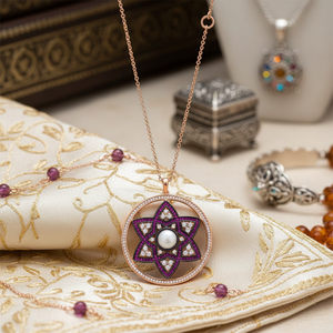 Colgante de Diseño Tradicional Estrella de David, Joyería Turca Hecha a Mano al por Mayor, Plata de Ley 925 - Product Image 3