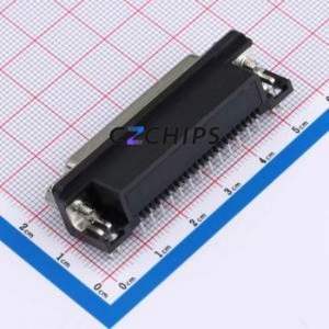 D-SUB-DR-25PCM-BB D-Sub/VGA Connector Bent Lead Through Hole Connector Female 25P Right Angle Insert 2 - Product Image 2