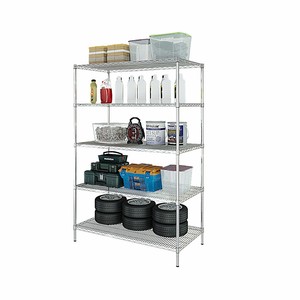 Scaffali Commerciali Cromati Leggeri - Rastrelliere in <span class=keywords><strong>Acciaio</strong></span> a 5 <span class=keywords><strong>Ripiani</strong></span> Senza Rivetti con Montaggio Rapido - Product Image 3