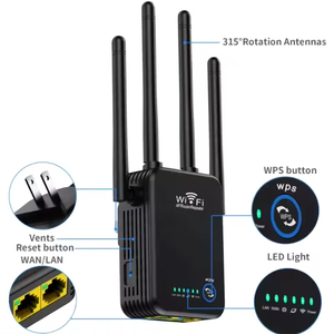 CY001 U13 1200Mbps <b>WiFi</b> Repeater <b>Wireless</b> <b>WiFi</b> Signal Repeater High Gain 6 Antenna Dual-Band 2.4G 5G <b>Wireless</b> <b>WiFi</b> Repeater - Product Image 2