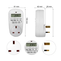 Enchufe Temporizador Digital LCD Programable de 240V 13A IP21