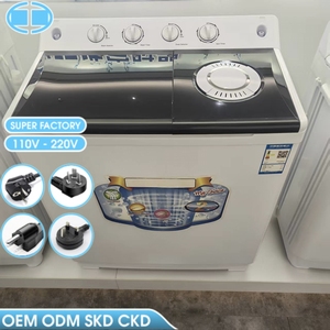 Lavadora semiautomática de doble tina OEM de 10 kg, mini lavadora de ropa de doble tambor para el hogar, venta directa de fábrica de electrodomésticos. - Product Image 1