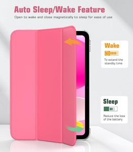 Étui pour <span class=keywords><strong>iPad</strong></span> 10e/11e génération en cuir PU, coque arrière rigide transparente en PC, étui intelligent pour tablette <span class=keywords><strong>iPad</strong></span> A16 10e 11e génération 2025 - Product Image 2