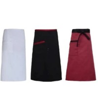 Tablier de chef sans manches mi-longueur en polyester imperméable pour hôtel, café, restaurant occidental, tenue de travail pour serveur - En stock