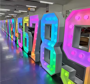 Custom Number LED 3D RGB MARRY ME Light <b>Bulb</b> Luminous Letters Sign For Wedding Company Advertising sign - Product Image 1