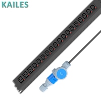 KAILES(KLS) K55 Série ZA PDU intelligent 63A Monophasé AC 200-240VAC 36 Prises anti-chute (30C13+6C19) + 4 Disjoncteurs Industriels