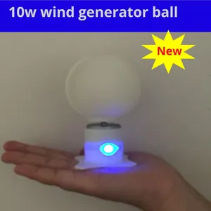 Generador Eólico de Eje Vertical con Motor de 10W y Luces LED Pequeñas, Juego Completo de Aspas, Generador Eólico DIY, Color Blanco - Product Image 5