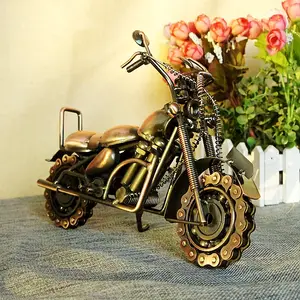 New Arrival Metal Crafts Extra Large Chain Motorbike Vintage Motorcycle Model For Home Decoration