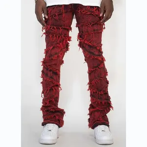 DiZNEW nouveaux styles haute rue imprimé crayon pantalon denim jeans mode masculine coton spandex jeans pantalons hommes