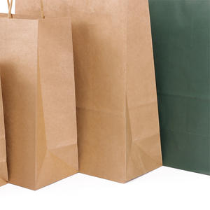 Emballage <span class=keywords><strong>de</strong></span> produits alimentaires <span class=keywords><strong>de</strong></span> fast-food extra large écologique et réutilisable <span class=keywords><strong>Sac</strong></span> <span class=keywords><strong>en</strong></span> papier kraft à emporter avec logo personnalisé et poignée torsadée pomme - Product Image 2