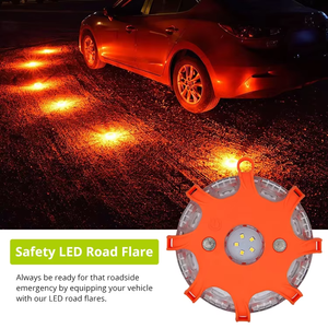 ชุดไฟแม่เหล็ก3000mAh ชาร์จไฟได้4ห่อ IP54กันน้ำจราจรเพื่อความปลอดภัย - Product Image 1