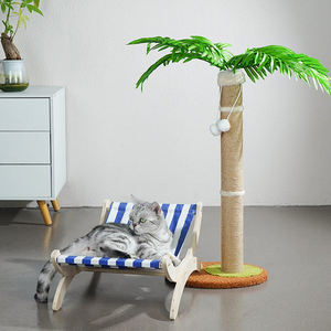 2023 desain baru Amazon diskon besar perlengkapan hewan peliharaan kursi buruk pilar Sisal pergi liburan kayu Solid tiang goresan untuk kucing - Product Image 5