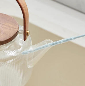 Brosse à paille en silicone à long manche de haute qualité, brosse à paille à fleurs réutilisable, brosse de nettoyage pour paille à fleurs extra longue, brosse à bouteille - Product Image 5