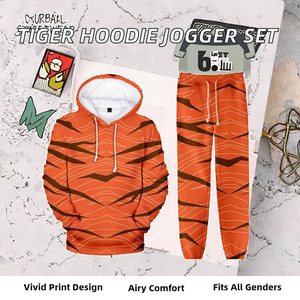 Conjunto Deportivo Informal Unisex de Dos Piezas con Sudadera con Capucha y Pantalones Jogger Transpirables para Otoño, para Hombre - Product Image 2