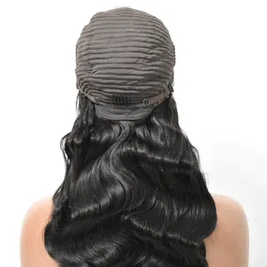 Super weiche glatte tägliche spitzen-body wave-haar-spitzen-perücken 100 % echthaar für schwarze frauen auf lager