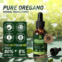 Huile d'origan liquide en gouttes 80% Carvacrol Nigelle Vitamine E Immunité Digestion Antioxydant Végétalien Sans OGM Sans Sucre Complément GMP
