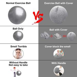 Ballon d'exercice ergonomique <span class=keywords><strong>Posture</strong></span> et soulagement des douleurs dorsales Assis Couverture en lin lavable Balance <span class=keywords><strong>Yoga</strong></span> Ball Chair - Product Image 5