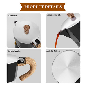 Cafetera Italiana Clásica <span class=keywords><strong>de</strong></span> Aluminio para 6 Tazas, 10 Onzas, 300 ml, Cafetera Espresso <span class=keywords><strong>Greca</strong></span> para Estufa - Product Image 5