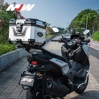 Boîte arrière en alliage d'aluminium à dégagement rapide Big Fiend avec anode argentée et verrouillage BM pour moto, scooter et véhicule électrique MJW45L55L
