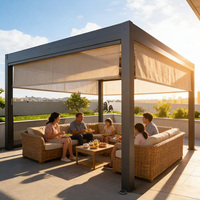 Pergola rétractable de haute qualité, système de toit à lamelles imperméable, kits de pergola de jardin, pergola bioclimatique en aluminium