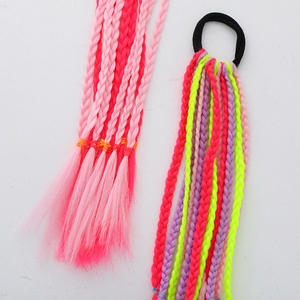 Enfants Filles <span class=keywords><strong>Extension</strong></span> <span class=keywords><strong>De</strong></span> Cheveux Coloré Tressé Perruques <span class=keywords><strong>Queue</strong></span> <span class=keywords><strong>De</strong></span> <span class=keywords><strong>Cheval</strong></span> Bandeaux Élastiques Bandes <span class=keywords><strong>De</strong></span> Cheveux Chapeaux - Product Image 6