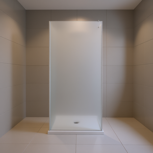 Walk In Shower Wall 45.3x76.8 Half Frosted ESG <b>Glass</b> <b>Bathroom</b> <b>Accessory</b> for Privacy and Style - Product Image 2
