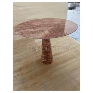 Newstar Hiện Đại Màu Đỏ travertine Bàn cà phê đá cẩm thạch đồ nội thất sang trọng Vòng phòng ăn bảng cho nhà hàng - Product Image 5