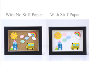 Marco de Fotos 3D Rectangular Negro y Blanco de 7 Pulgadas, Diseño de Flores, Decoración para el Hogar, Hecho a Mano - Product Image 5