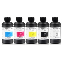 Encres UV OCB 250ML 5 couleurs, encre d'impression UV souple, prix pour imprimante Epson 1390 TX800 L800, impression sur PVC et feuilles de verre