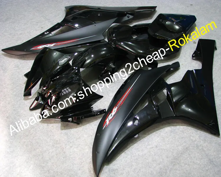 R6 06 07 YZF-R6 Moto kaporta satış sonrası kiti Yamaha YZF600 2006 2007 YZF 600 parlak siyah vücut parçaları fairing