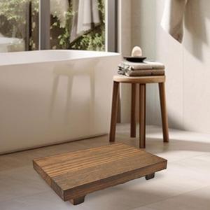 Piedistallo in legno rettangolare tavolino e torta montante per bagno interno per uso domestico - Product Image 4