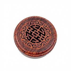 เตาเผาเครื่องหอมแบบกลม ทำจากไม้เนื้อแข็ง แกะสลักลายฉลุ ป้องกันกลิ่นไม่พึงประสงค์ ผลิตในเวียดนาม - Product Image 1