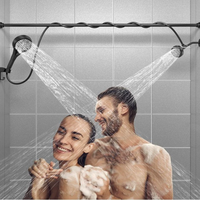 Robinet thermostatique américain en acier inoxydable, kit de douche 3 fonctions, fixation murale dissimulée, double pommeau de douche, support de douchette